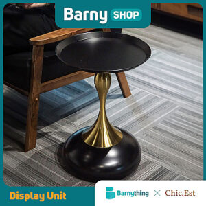 Display Unit Solid Black & Gold Side Table | Barnything X Chic.Est